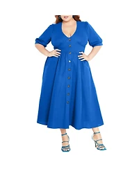 City Chic Plus Sunset Stroll Dress