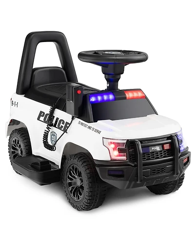 2-in-1 6V Kids Ride On Car Toddler Push Car w/ Megaphone & Siren