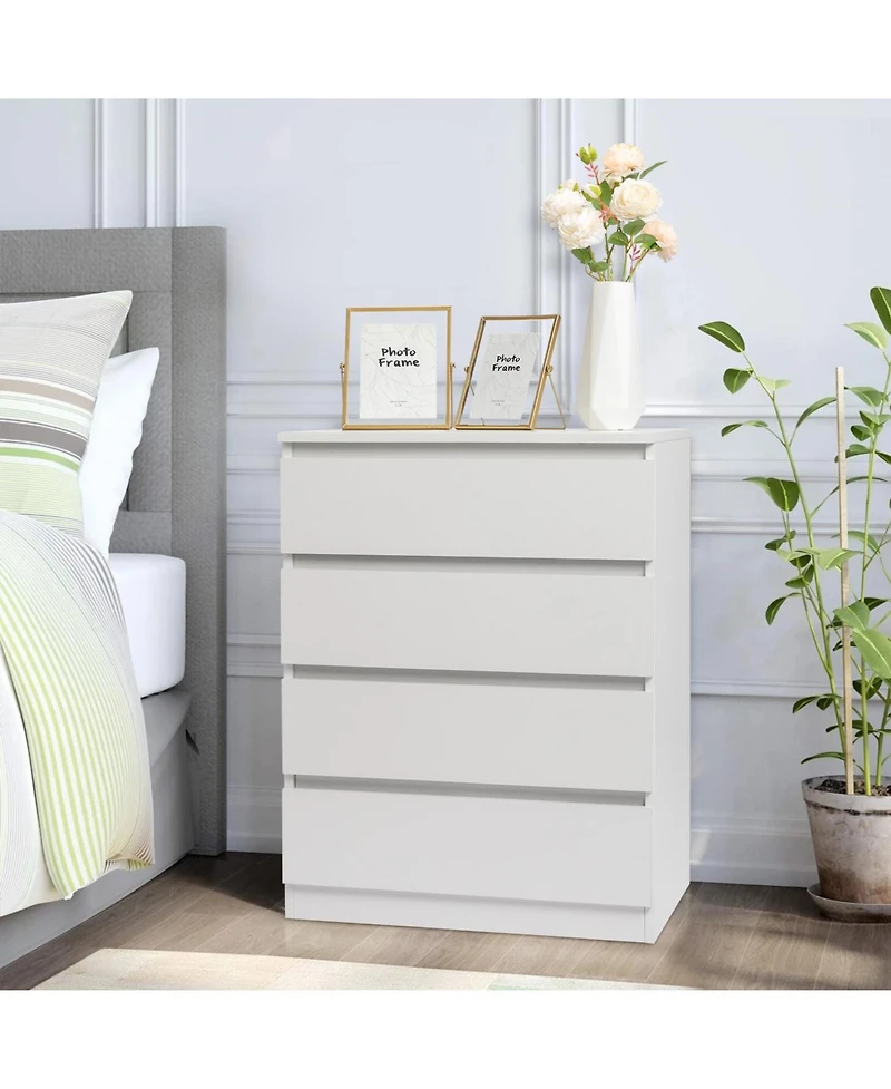 Slickblue Simple Wood 4-Drawer Dresser – Classic and Functional Storage