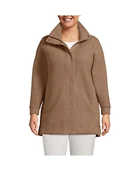 Lands' End Plus Boucle Fleece Coat