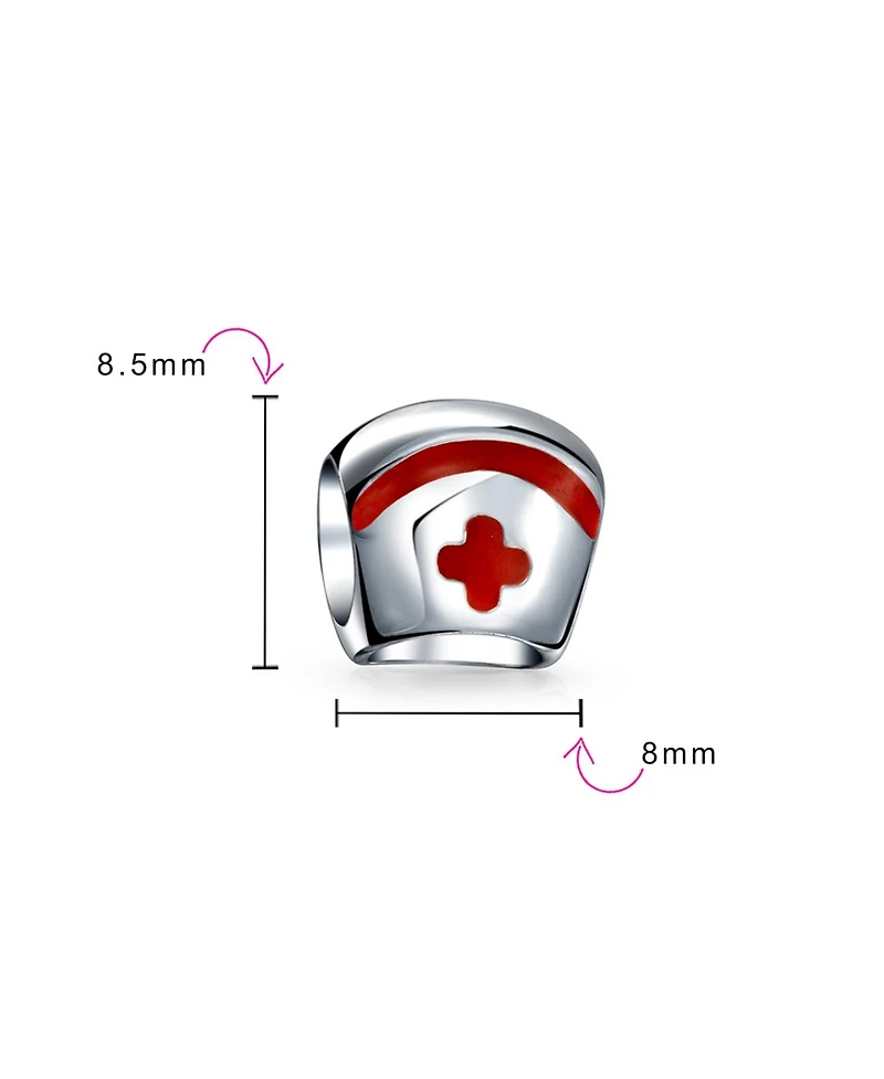 Bling Jewelry Nurse Cap Cross Medical Rn Hospital Doctor Charm Bead Sterling Silver