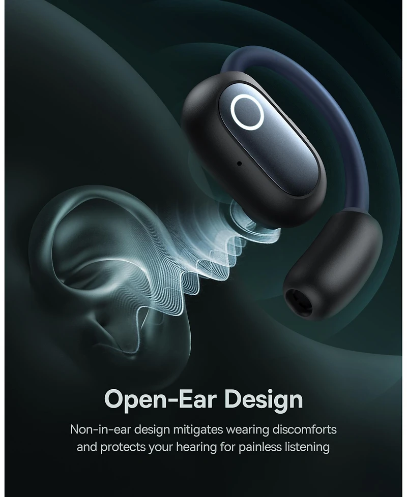 Baseus True Wireless Earbuds Bluetooth 5.3 Open Ear Headphones Sport Earphones,Eli Fit White