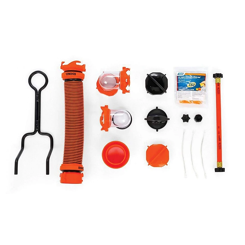 Camco 39002 Rhino Portable 21 Gallon Rv Waste Tank Holding Hose and Accessories