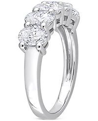 Moissanite Oval Five Stone Anniversary Band (2-1/2 ct. t.w.) 10k White Gold