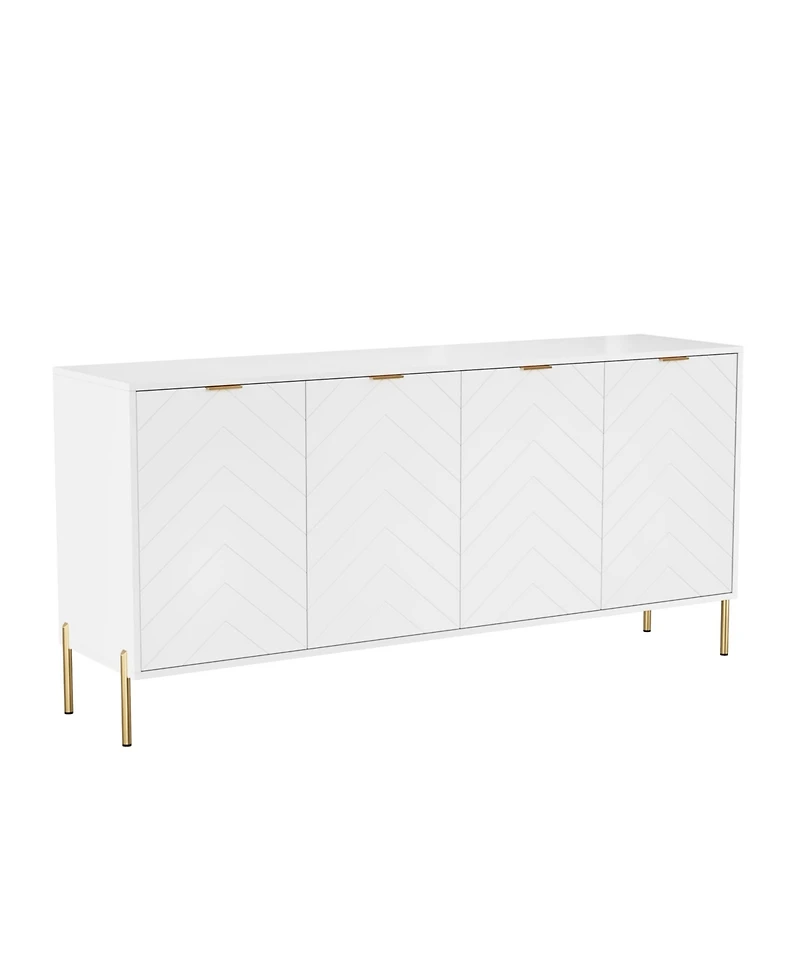 4-Door Accent Cabinet More Large Storage Cabinet