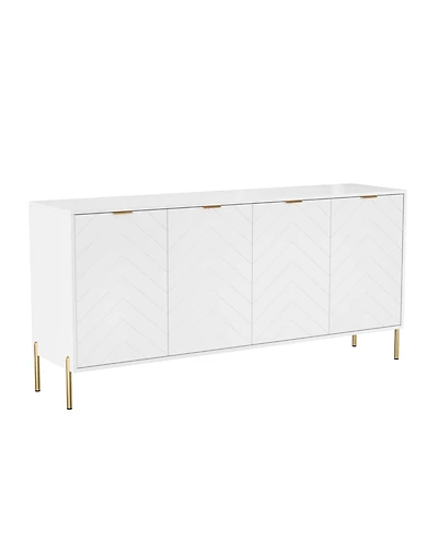 4-Door Accent Cabinet More Large Storage Cabinet