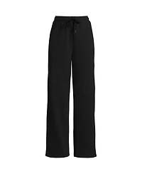 Lands' End Women's Serious Sweats High Rise Relaxed Straight Leg Pants