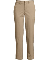 Lands' End Women's Mid Rise Classic Straight Leg Chino Ankle Pants