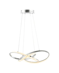 Jonathan Y Alexia 25" Abstract Integrated Led Metal Adjustable Pendant