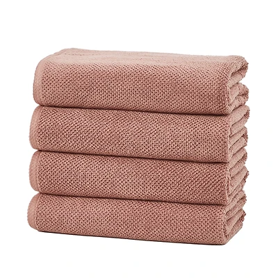 Linery & Co. Cotton Textured 4-Piece Bath Towel Set