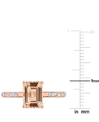 Morganite (1-1/2 ct. t.w.) & Diamond (1/10 Ring 14k Rose Gold