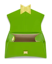 Gold Hardware Detail Angular Mini Leather Handbag