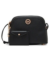 Anne Klein Dome Zip Top Detachable Card Case Crossbody Bag