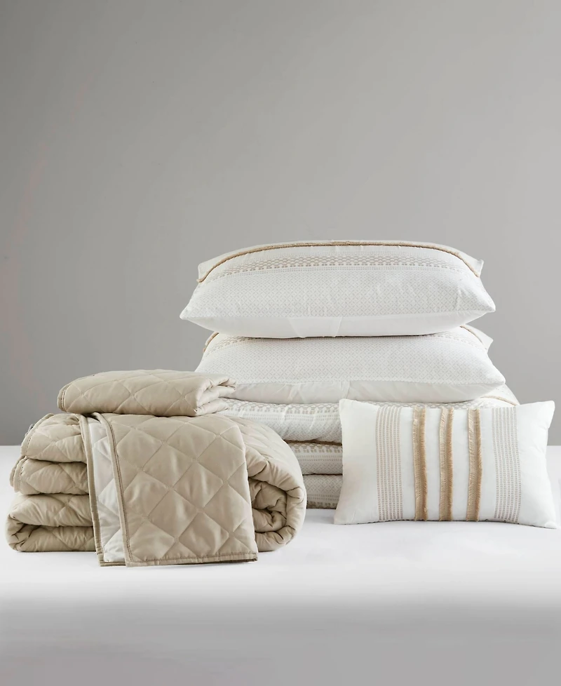 Madison Park Carolina Stripe 7-Pc. Comforter Set, Full/Queen