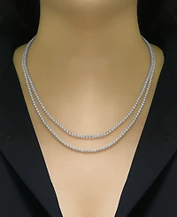Wrapped in Love Diamond Two Layer 17" Tennis Necklace (5 ct. t.w.) in 10k White Gold or 10k Yellow Gold, Created for Macy's