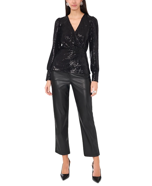 dkny women's long sleeve ombre faux wrap sequin dress Dkny Women's Long Sleeve Ombre Faux Wrap Sequin Dress at CoolSprings Galleria in Franklin, TN