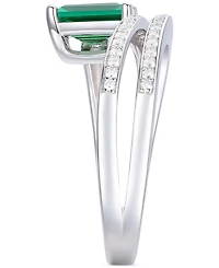 Amethyst (7/8 ct. t.w.) & Lab Grown White Sapphire Accent Coil Ring 14k Gold-Plated Sterling Silver (Also Additional Gemstones)