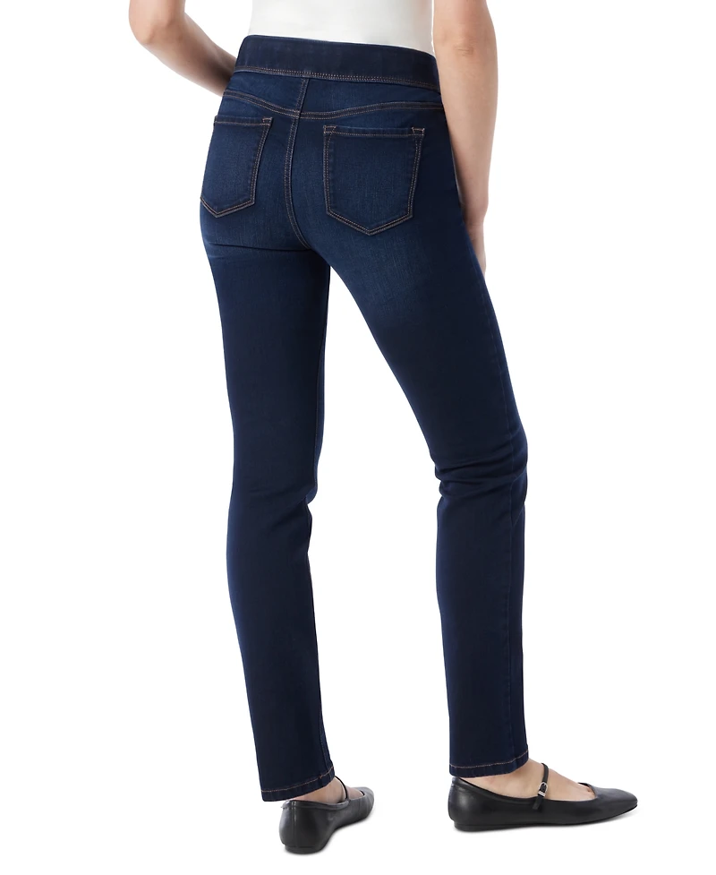 Gloria Vanderbilt Women's Amanda High-Rise Straight Pull-On Jeans