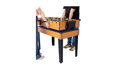Slickblue 5-in-1 Multi-Game Table - Billiards, Push Hockey, Foosball, Ping Pong, and Basketball
