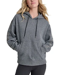Dkny Sport Women's Rhinestone Logo Fleece Hoodie