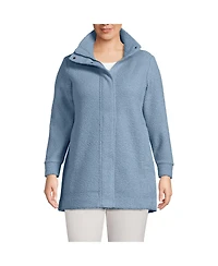 Lands' End Plus Size Boucle Fleece Coat