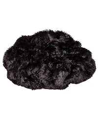 Chanasya Premium Solid Faux Long Fur Throw Blanket - Soft, Fuzzy For Bed or Couch 60" x 70" Aubergine