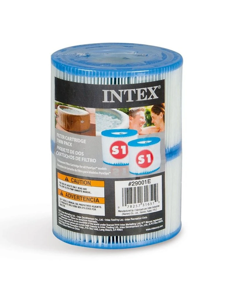 Intex PureSpa Plus Greystone Hot Tub, 94 x 28", w/ S1 Filter Cartridge (12 Pack)
