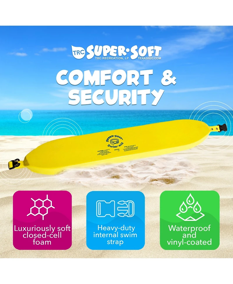 Trc Recreation Super Soft Xl Promotional Swim Aid Ski Buoyancy Belt, Yellow