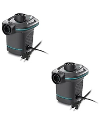 Intex 120V Quick Fill Ac Electric Air Pump w/ 3 Interconnected Nozzles (2 Pack)