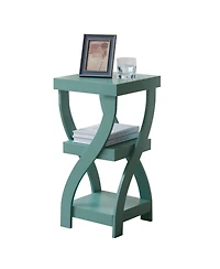 Kings Brand Furniture 3 Tier End Table - Square for Bedroom with Shelves Bedside Nightstand