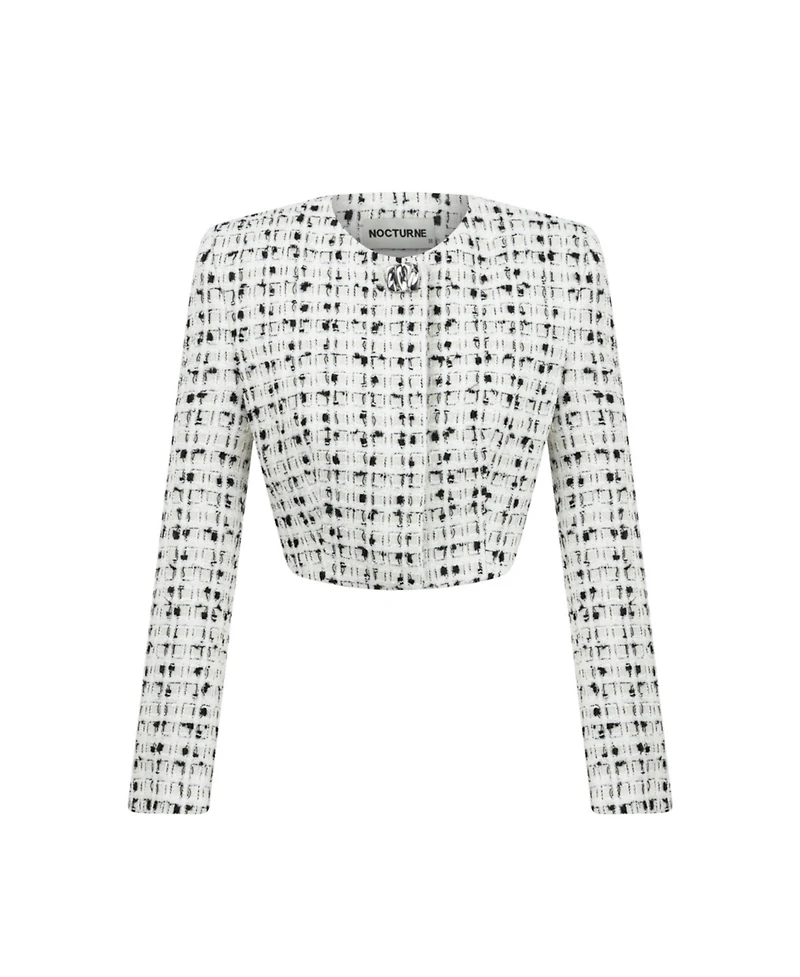 Nocturne Women's Tweed Crop Jacket