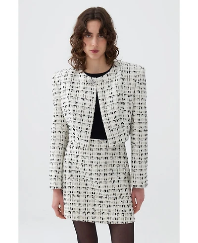 Nocturne Women's Tweed Crop Jacket