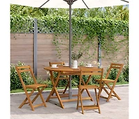 Folding Garden Table 43.3" Solid Acacia Wood