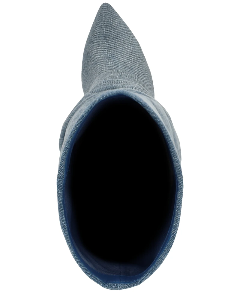 Guess Women's Geima Knee-High Foldover Slouch Tall Block Heel Dress Boots