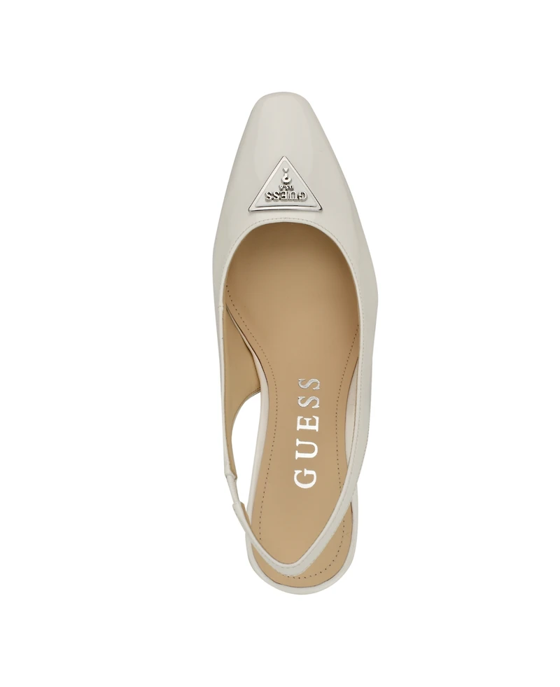 Guess Women's Valinda Slingback Snip Toe Block Heel Sandal