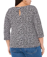 Vince Camuto Plus Size 3/4-Sleeve V-Neck Top