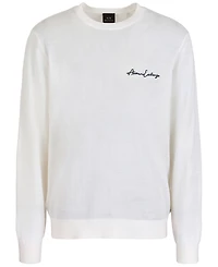 A|X Armani Exchange Men's Wool Mix Signature Logo Sweater