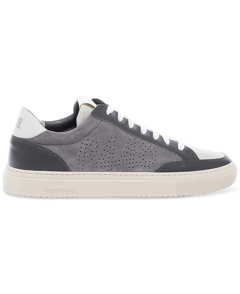 P448 Men's Soho Perforated Logo Low-Top Sneakers