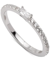 Lauren Ralph Lauren Sterling Silver Cubic Zirconia Stack Ring