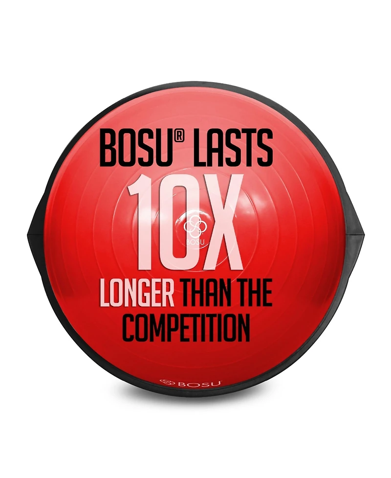 Bosu 26 Inch Yoga Sports Pro Balance Trainer Ball Exercise Equipment, Red/Black