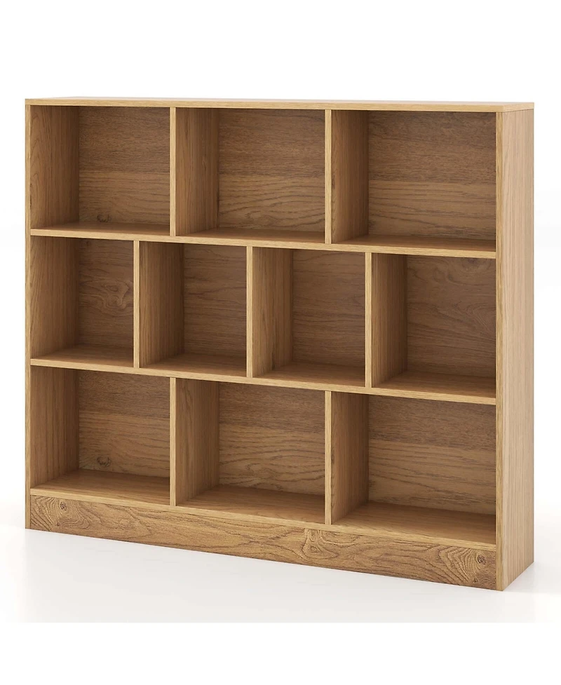 10-Cube Bookcase for Kids 41"Wooden Toy Storage Organizer Kid s Room