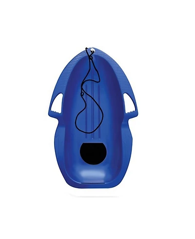 Flexible Flyer Spitfire Sled 1 Person Toboggan with Tow Rope & Seat Pad, Blue