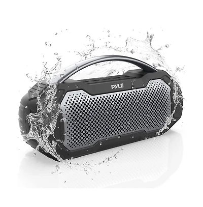 Pyle Portable Wireless Bluetooth Streaming Speaker With Tws Function & Microphone, Black