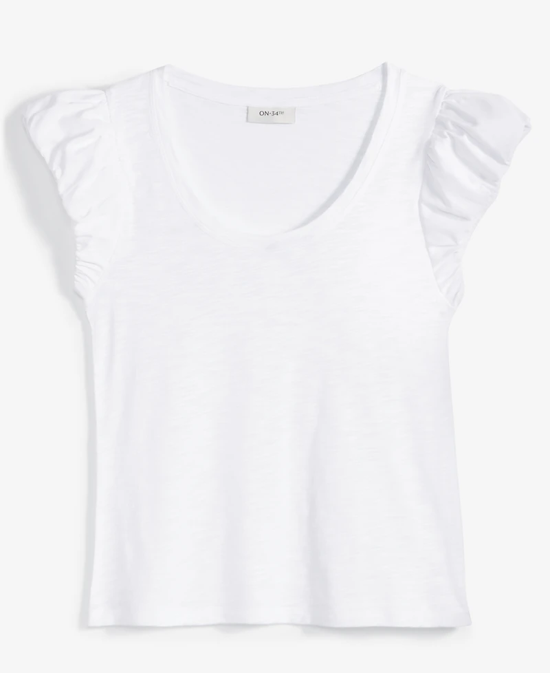 On 34th Women's Bubble-Sleeve Scoop-Neck T-Shirt