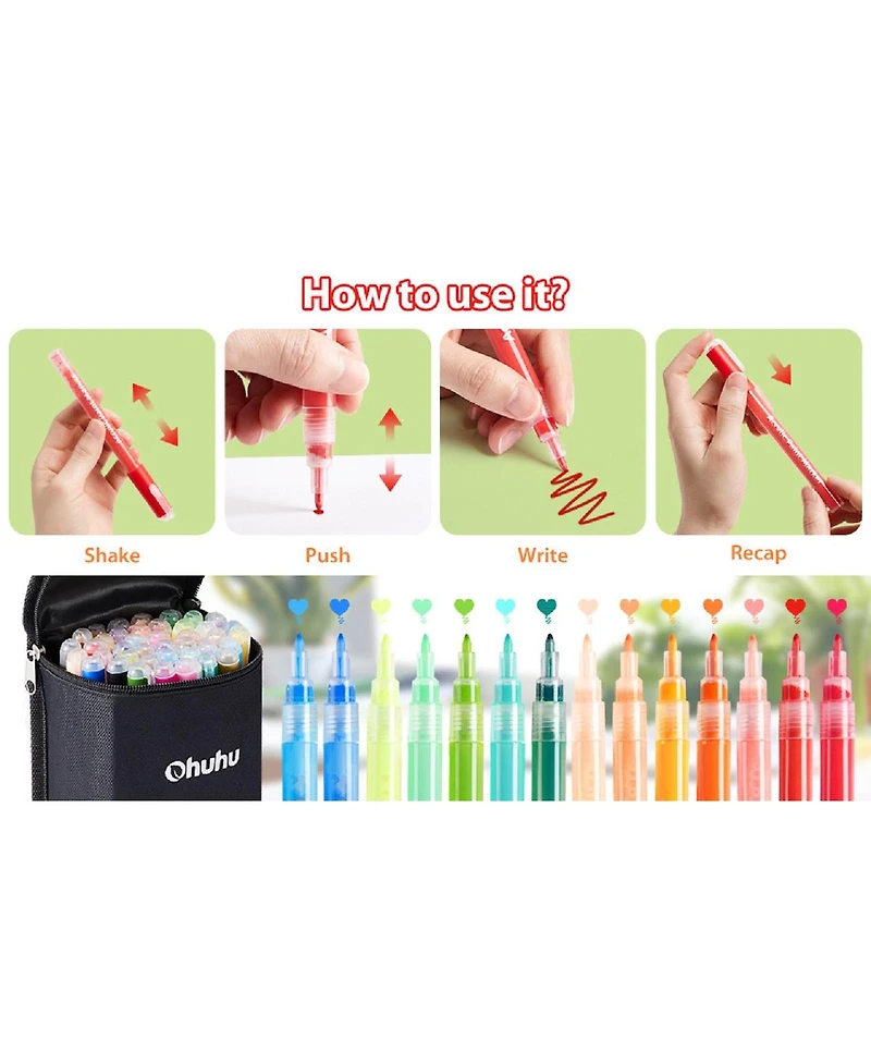 Ohuhu 40ct Diy Acrylic Marker Pens Y30-80600-22
