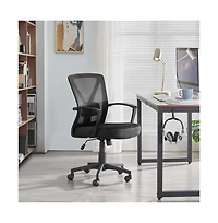 Yaheetech Mesh Office Chair Mid Back Desk Chair Adjustable Swivel Chair