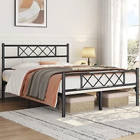 Yaheetech Simple Metal Platform Bed Frame with Slat Support
