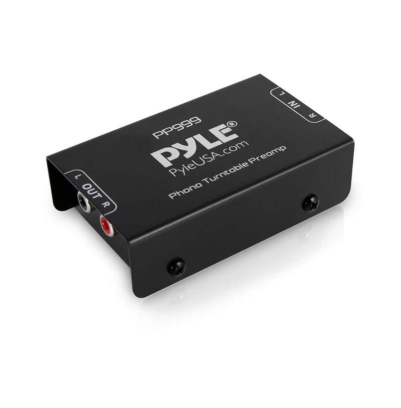 Pyle Pro Audio Phono Turntable Preamp with Ultra-Low Noise and 12-Volt Power Adapter