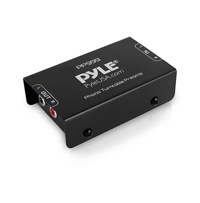 Pyle Pro Audio Phono Turntable Preamp with Ultra-Low Noise and 12-Volt Power Adapter