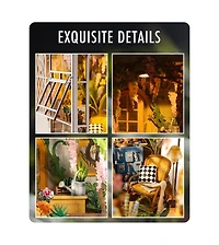 Flash Popup Diy 3D Book Nook Kit Flower House 176pcs